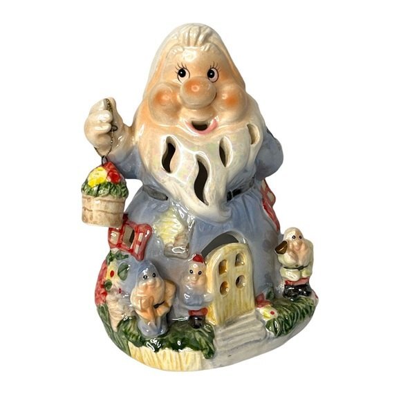 Disney Snow White Seven Dwarfs Ceramic Tealight Decor Shelf Sitter Desk Decor - Picture 1 of 5